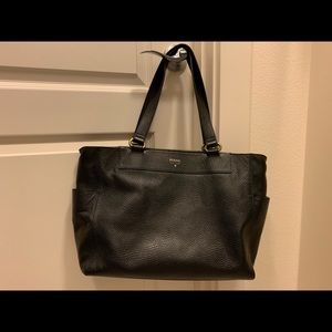 Fossil black leather bag